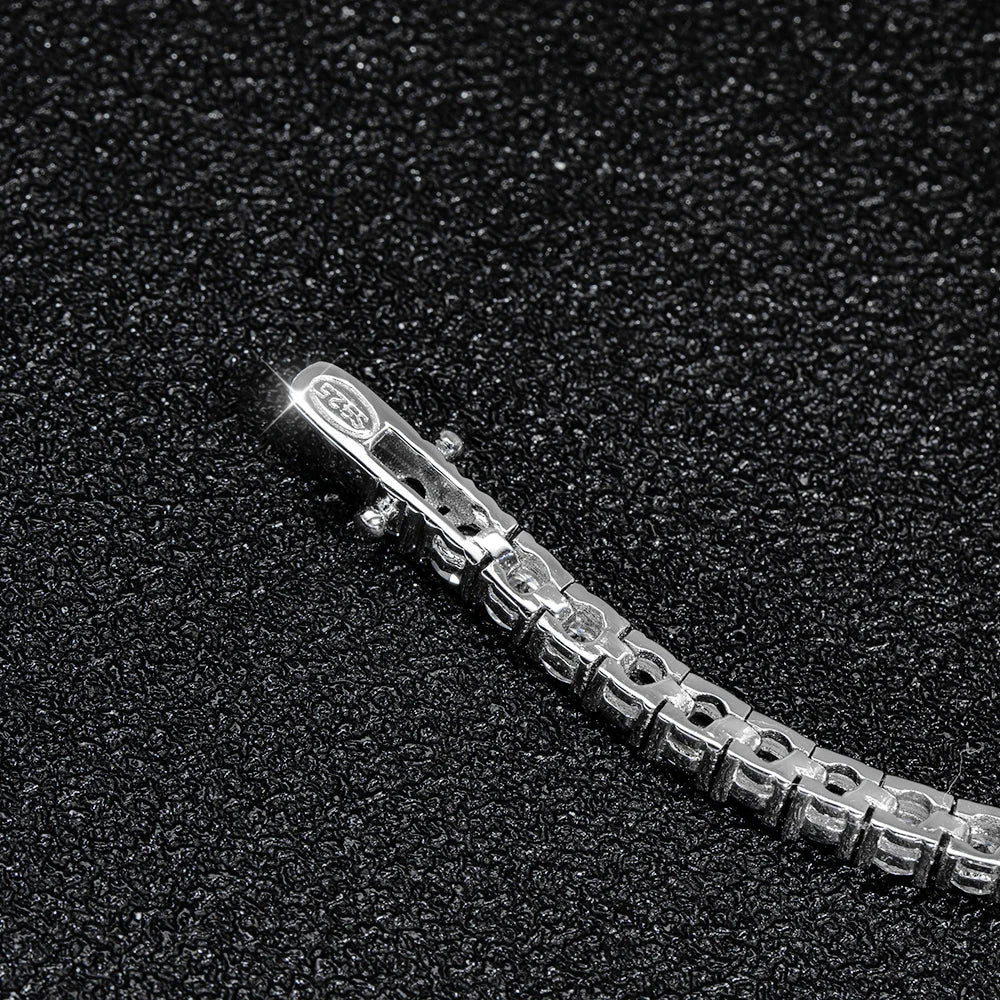 CDL Black And White Tennis Bracelet