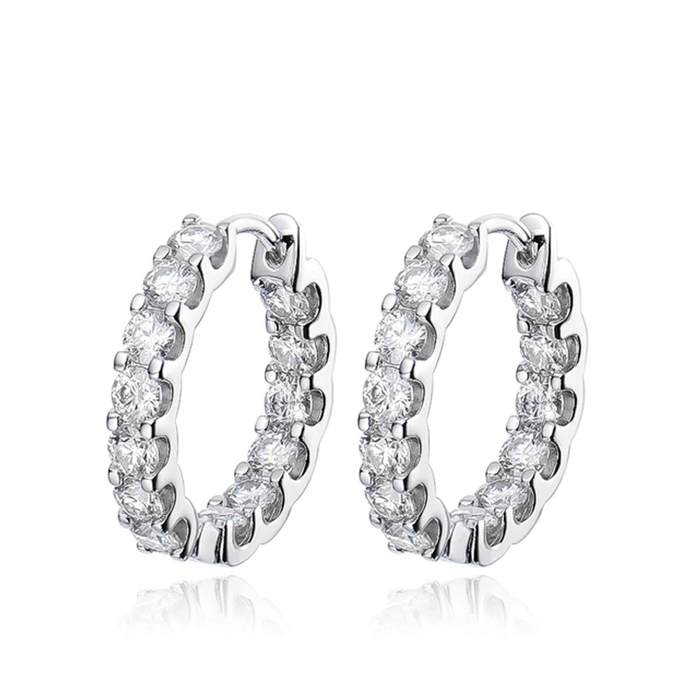 CDL 2.6ct Hoop Earrings