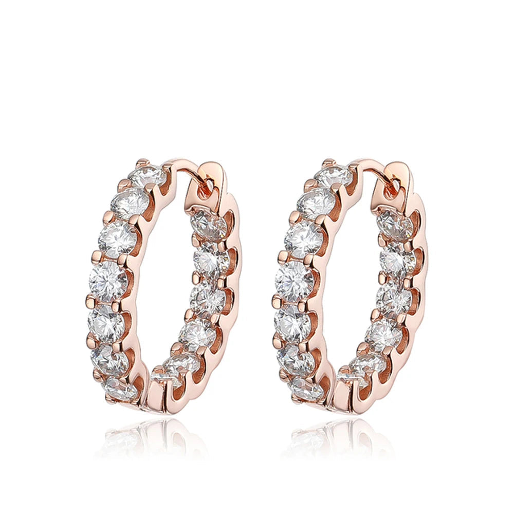 CDL 2.6ct Hoop Earrings