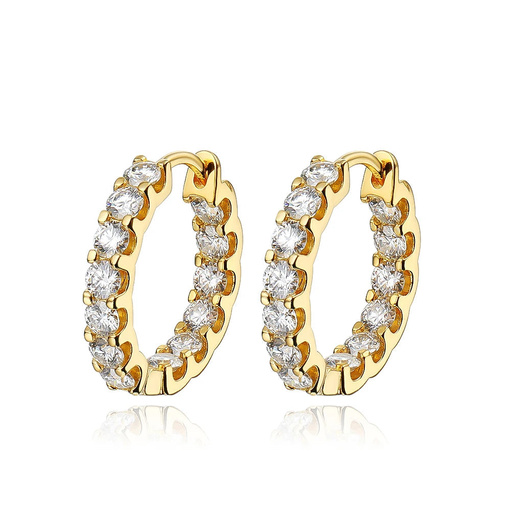 CDL 2.6ct Hoop Earrings